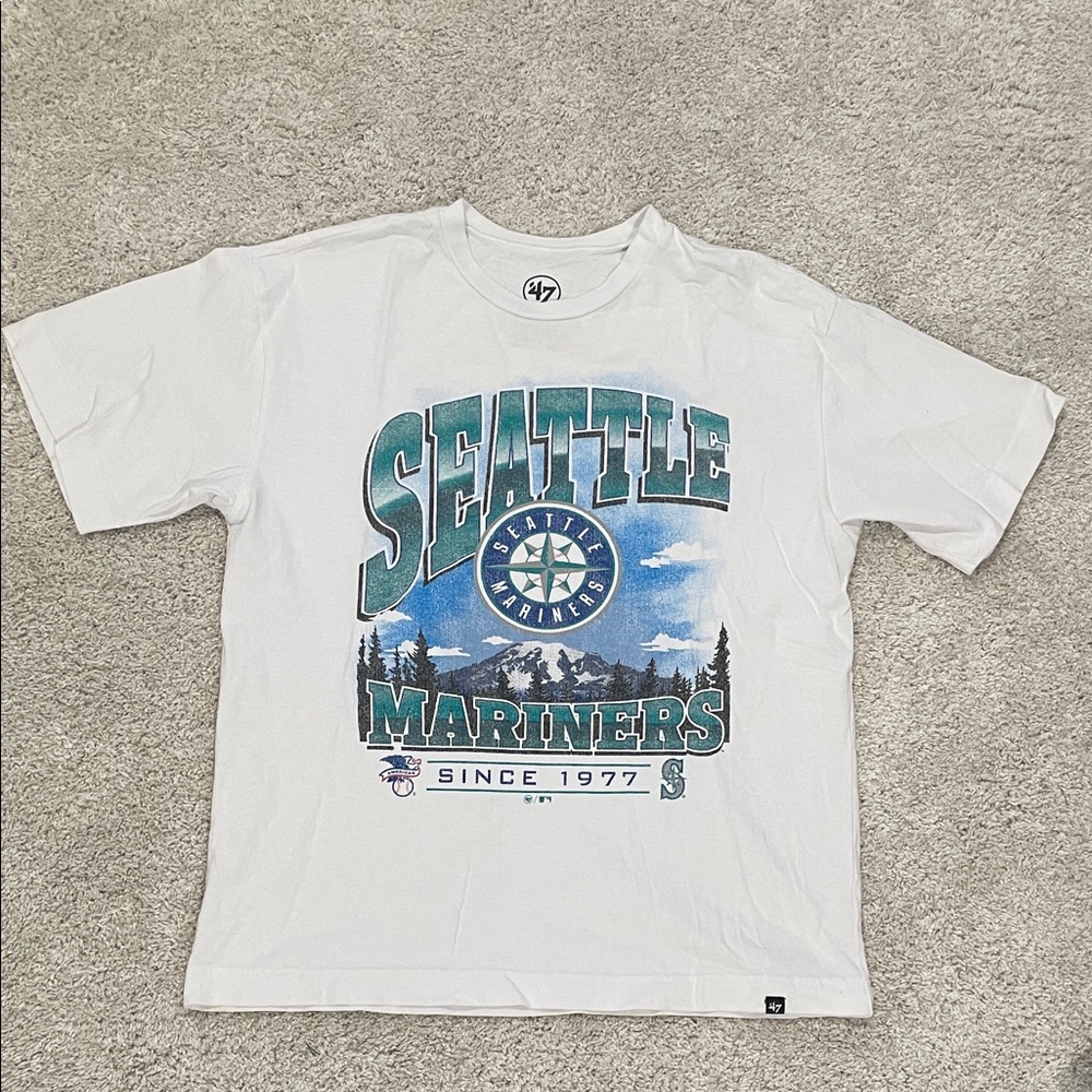 47 White Seattle Mariners Graphic Tee